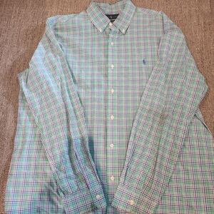 Ralph Lauren Blue Label Green, Blue, Pink Checkered Shirt